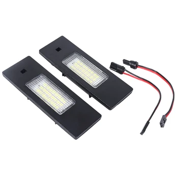 

2X For BMW E81 E87 F20 F21 E63 E64 M6 F06 F12 F13 E85 E86 Z4 E89 I01 I3 Mini R55 R60 R61 LED Car License Plate Light Accessories