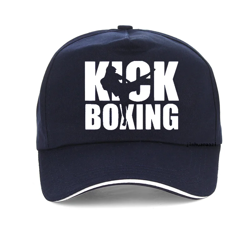 Kick Boxinger MMA бейсболка, хлопок, высокое качество, с принтом букв, боксерские кепки для мужчин и женщин, хип-хоп регулируемая бейсболка - Цвет: Тёмно-синий