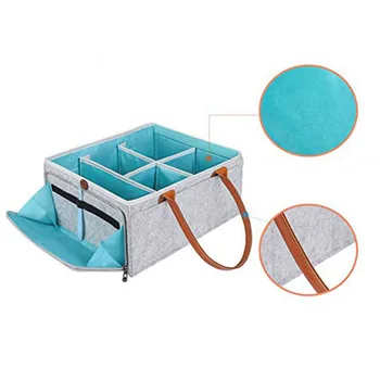 

Easy To Carry Detachable Cleaning Diaper Storage Bag Baby Practical Felt Pouches Durable Large Capacity Foldable Eco Friendly