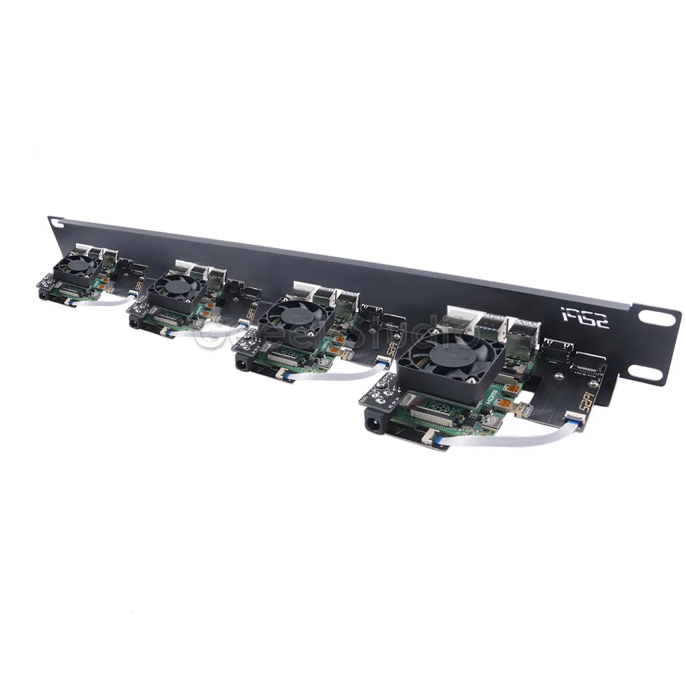 pi 4b clusters 19 Polegada 4 slots