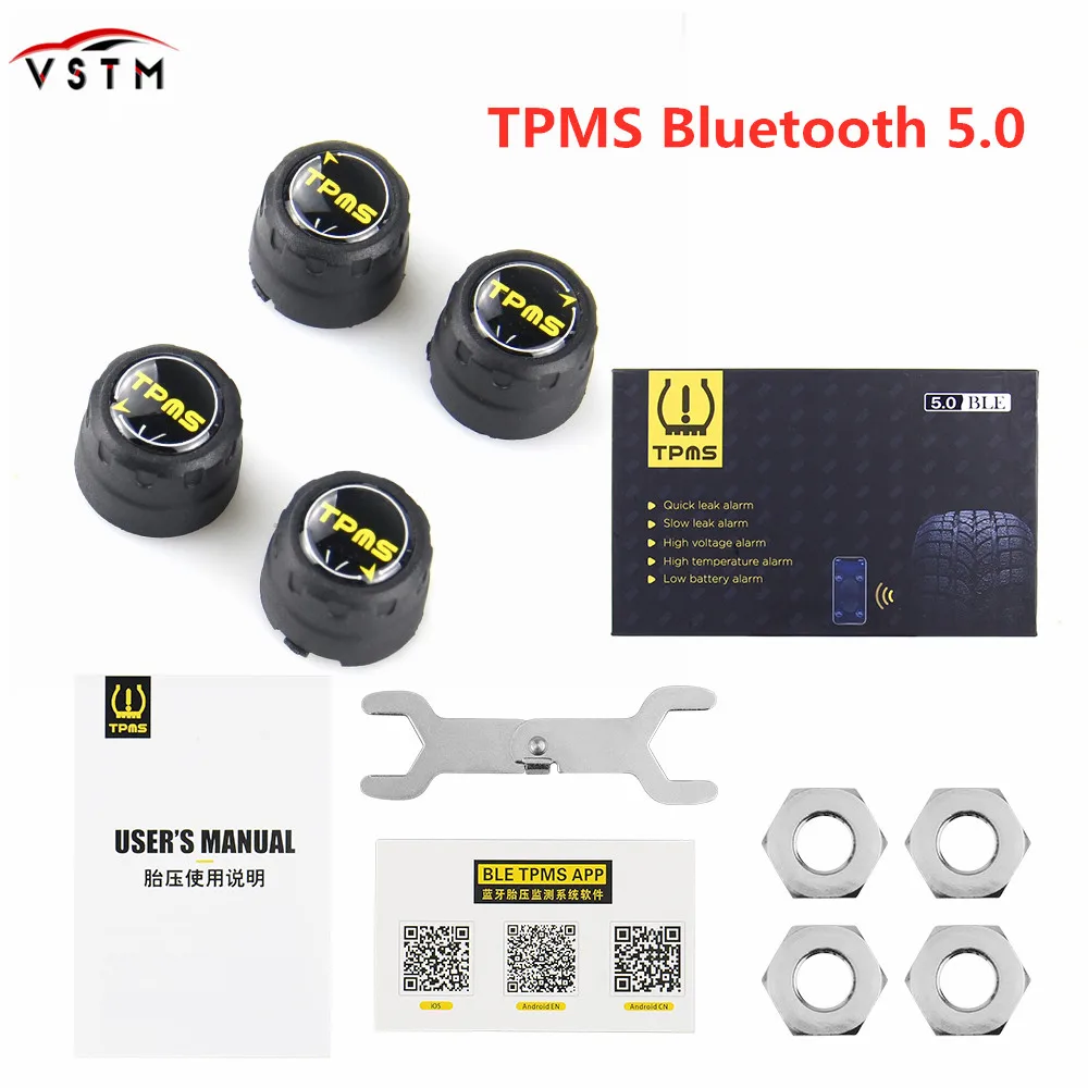 TPMS Tire Pressure Alarm system Sensor for Motorcycle Bluetooth 5.0 Android/IOS Tyre Pressure Monitoring System