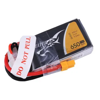 

4PCS Gens Tattu 11.1V 650mAh 75C 3S1P Lipo Battery With XT30 Plug For RC FPV Quadcopter Airplane Helicopter Drone