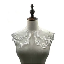 Вышивка шеи воротник diy Ложные воротнички Водорастворимая москитная сетка Женская бутоньерка трехмерные кружевные аксессуары