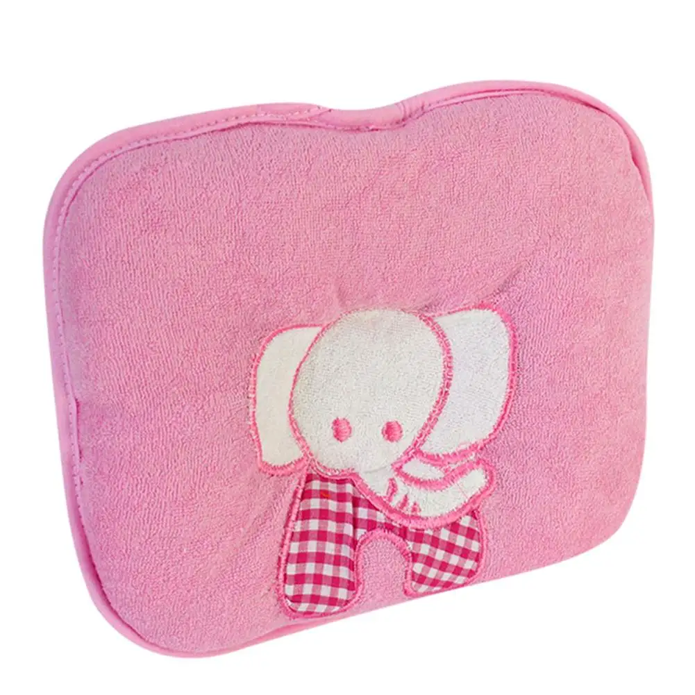 1 шт., милый Принт слон, подушка, мягкий хлопковый для младенцев, подушка с памятью, предотвращает перекосы головы для детского постельного белья, защита шеи
