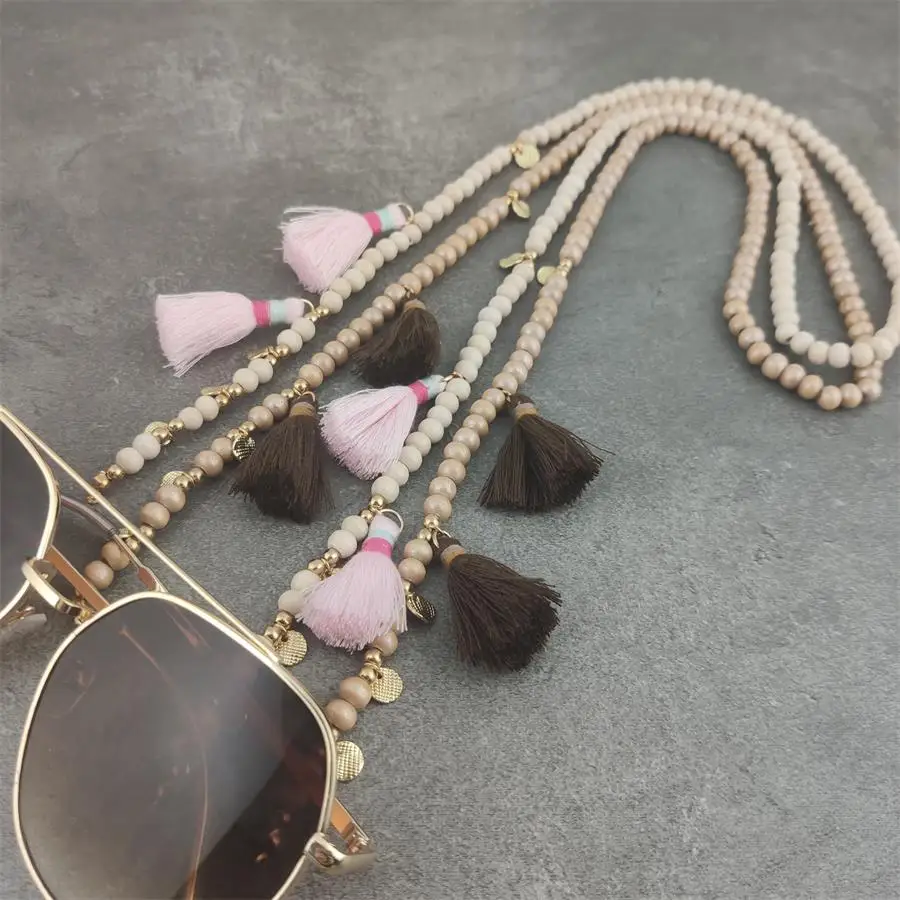 

Women Retro Beads Tassels Non-slip Glasses Sunglasses Spectacle Beads Chain Strap Eyeglass Cord Holder Neck Lanyard