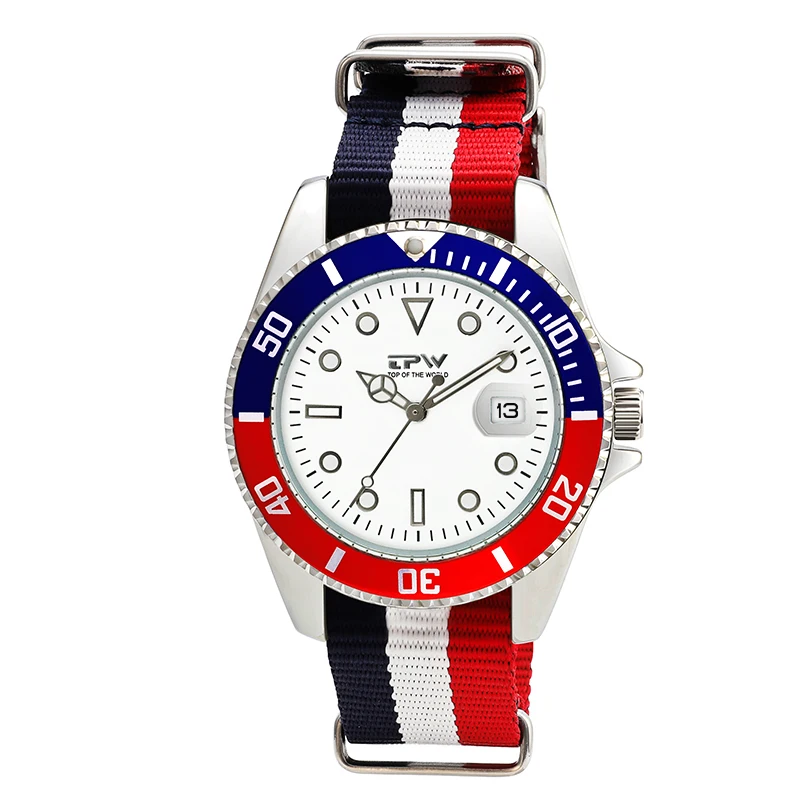 Модные Мужские Аналоговые кварцевые часы мужские наручные часы лучший бренд класса люкс повседневные часы зеленый нейлоновый ремешок с функцией даты - Цвет: Многоцветный