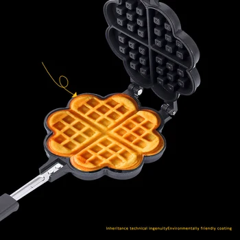 

New-Waffle-Maker Pan Non-Stick 14cm Muffin Cake Lattice Barbecue Steak Breakfast Pot Dish Kitchen Baking Waffle Mold
