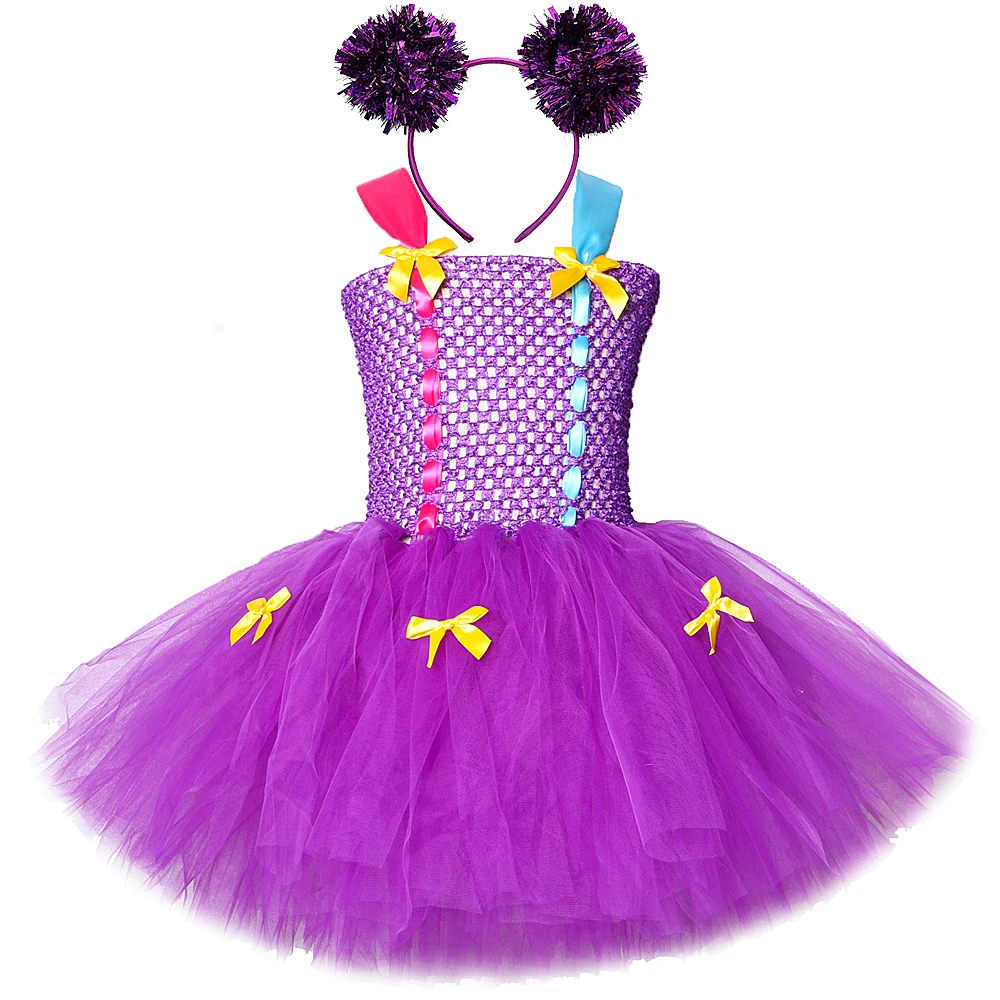 Abito A Sorpresa Lol Viola Per Neonate Lol Doll Costume Halloween Bambini Tulle Outfit Compleanno Ragazza Tutu Abiti Con Fascia