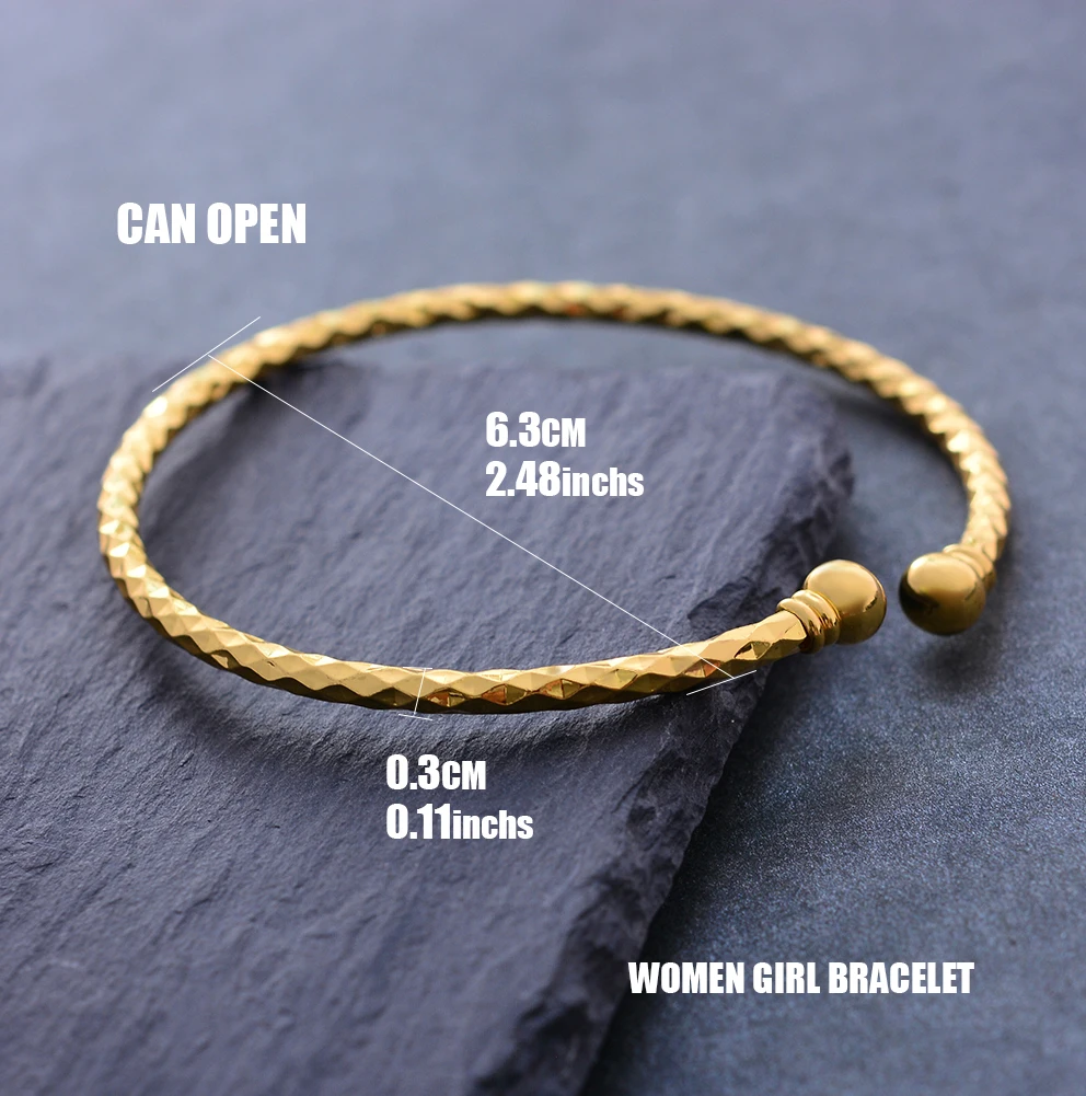 Wando рождественские подарки Золотой Цвет Арабский Braclets для женщин Ювелирный медный браслет медные украшения-браслеты Bijoux для женщин