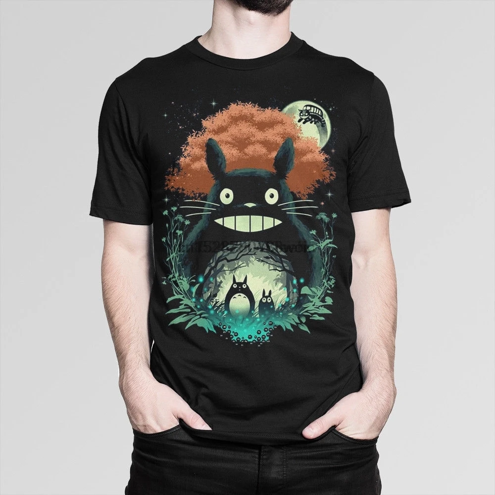 Тоторо арт футболка студия Ghibli Аниме рубашка для мужчин и женщин всех размеров
