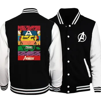 

2019 Autumn Super Hero The Avengers Print Hulk Iron Man Jacket New Arrival Slim Fit Hister Fashion Casual Fitness Bomber Jackets