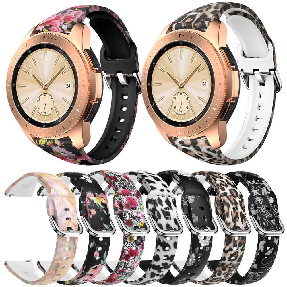 

20mm Silicone Watchband for Samsung Galaxy Watch 42mm Active2 40/44mm Gear S2 Strap Band Bracelet for Active 2 Huami Amazfit bip