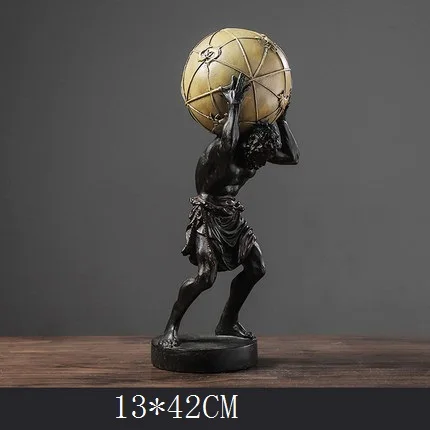Скандинавский креативный Атлас скульптура персонажа Titan статуя Смола Ремесло Настольный Американский Геркулес фигурки украшения дома R2767 - Цвет: Многоцветный