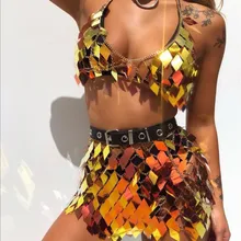 Джазовый Танец Костюмы Pole Dance Ручной Сплайсинг Металл Блесток Набор Сценические Костюмы DS Костюм Певица Сценическое Сексуальное Изнашивание