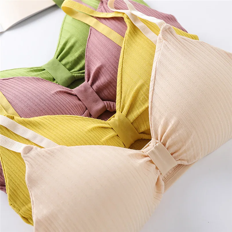 Free Size Bras For Women Wireless Solid Bra Push Up Casaul Cotton Bras For Women Soutien Gorge Sexy Erotique 30DEC2401