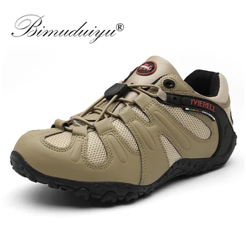 

BIMUDUIYU Quality Sneakers Breathable Men Casual Shoes Fashion Men Shoes Non-slip Outdoor Hiking Comfortable Mesh Male Footwear