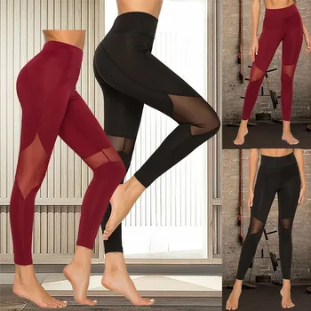 

Sexy Leggin Women Leggings Fitness Breathable Push Up Legging Female Elastic Pant Fashion Mesh Patchwork Legin Femme