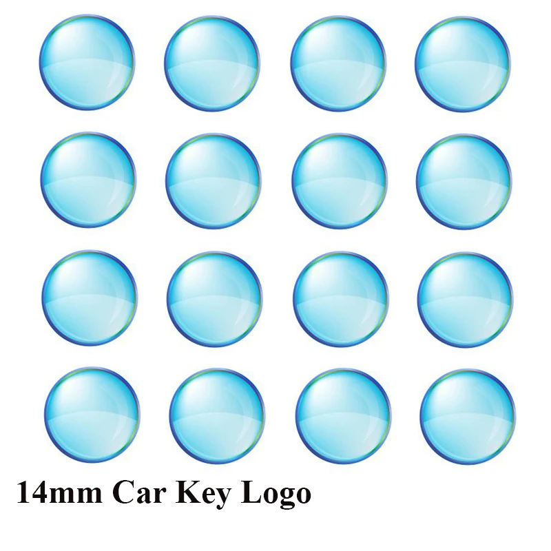 14mm Epoxy Resin crystal material car key Emblem badge KD Remote Car key Epoxy logo