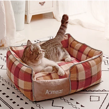 

Pet Dog Bed Washable Cotton Puppy Sofa Mats Kennel Breathable House Soft Pet Bed for Small Medium Large Dogs House Pet Products