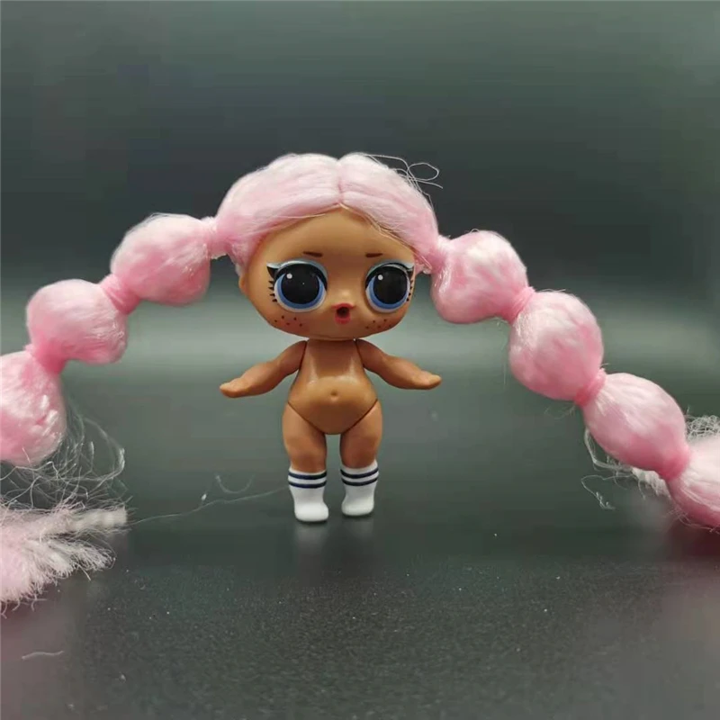 LOL Surprise-Peluca de cabello para mujer, juguete para regalo de colección de 8cm
