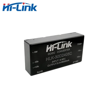 Hi-Link-convertidor reductor de CC de 5V, 6A, Salida DC, 9-36V, HLK-30D2405C de entrada, 91% de eficiencia, CC aislada 2