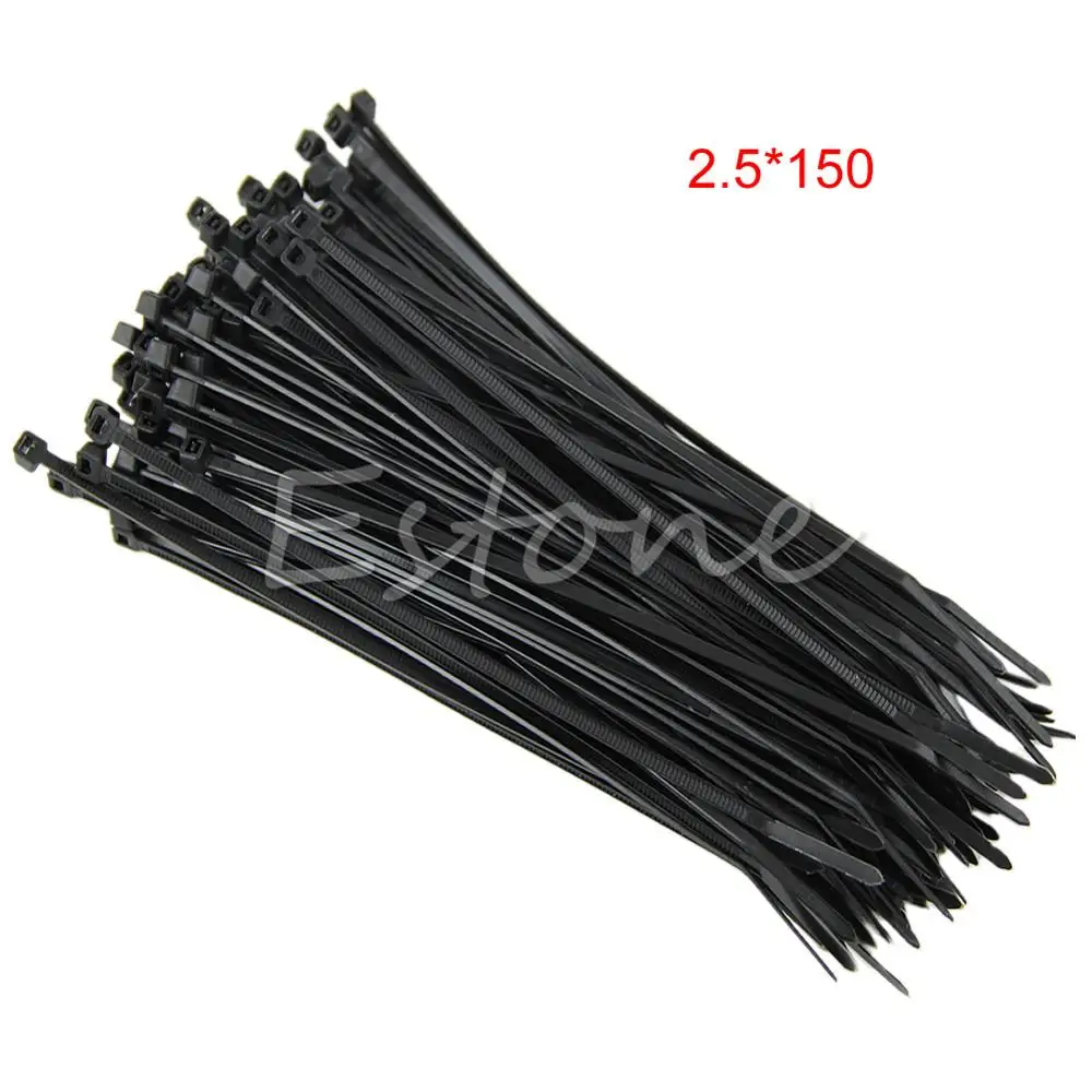 2.5X 150/200 mm Nylon Plastic Zip Trim Wrap Cable Loop Ties Wire Self-Locking Drop Ship | Обустройство дома