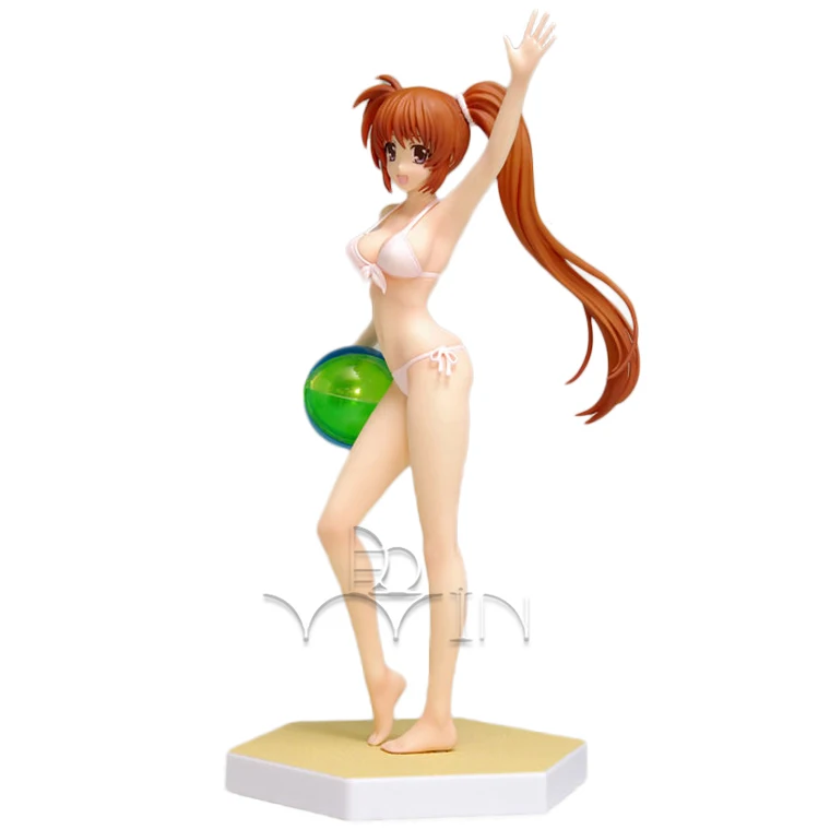 Magical Girl Lyrical Nanoha Takamachi Anime Figure Action Sexy statue figuras Swimsuit Kawaii Figurine PVC Model Doll D30 | Игрушки и