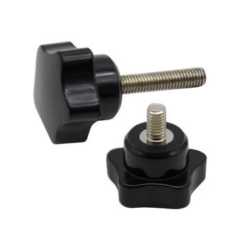 

20PCS/LOT Thread M6x10/15/20/25/30/35/40/45/50/60/70mm Bakelite Head Dia.32mm Bakelite Lathe Star Knob Handles Clamping Knob