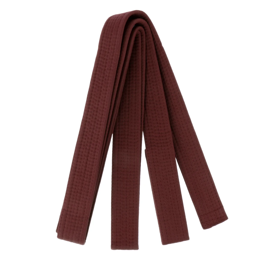 Coffee Color 8 цветов Стандартный тхэквондо дорога с Divisa уровень пояс для тхэквондо TKD ремень боевых искусств каратэ, дзюдо 110x1,5 дюймов - Цвет: Coffee Color