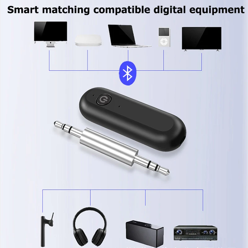 Bluetooth Receiver 5 0 HD Stereo Wireless Audio Adapter Support Microphone 3 5mm AUX Music Adapter for Headphone Speaker