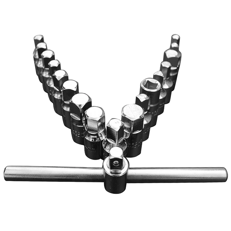 

18 Pieces Triangular Quadrangular Hexagonal Oil Draining Tools Oil Draining Screw Set Oil Pan Screw Socket Wrench