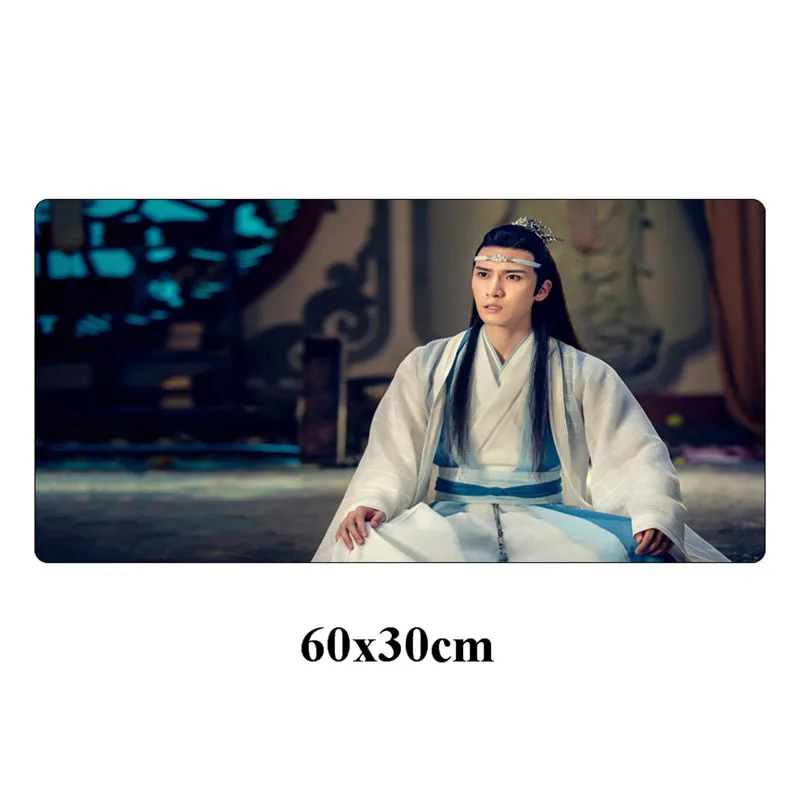 Большой игровой коврик для мыши Xiao Zhan Wang yibo с запирающимся краем 60x30 см, классный прочный коврик для компьютерного стола - Цвет: Цвет: желтый