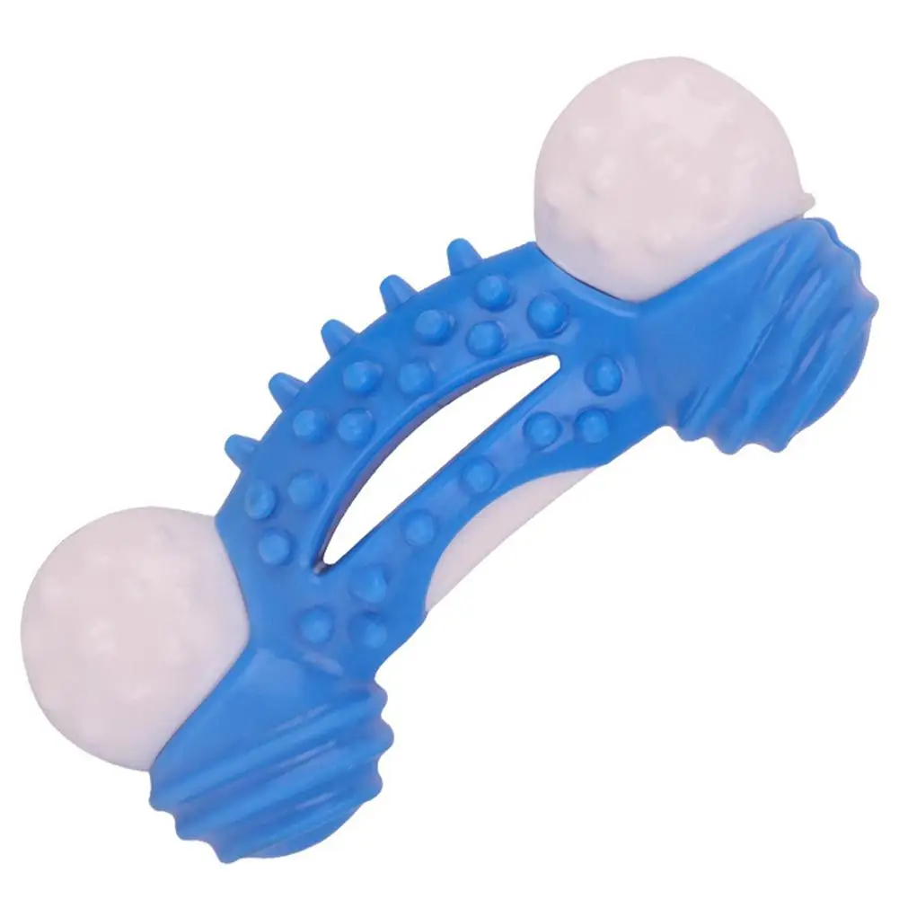 blue Pet износостойкая Интерактивная жевательная игрушка для кусания для собак Pet Уход за полостью рта игрушка для кусания TPR укуса и износостойкая - Цвет: blue