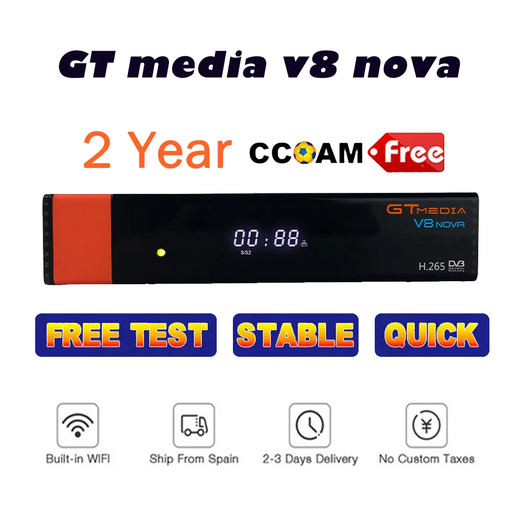 Gtmedia V8 NOVA от Freesat V8 супер ТВ приемник Поддержка встроенный wifi H.265 DVB-S2 7 cline cccam Испания ТВ Декодер