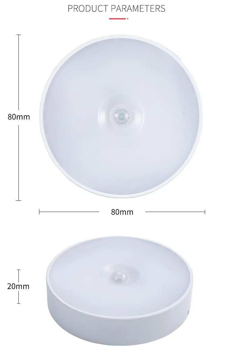 Veilleuse LED Détecteur De Mouvement – Sans Fil, à Piles, Pour Placard Ou Couloir