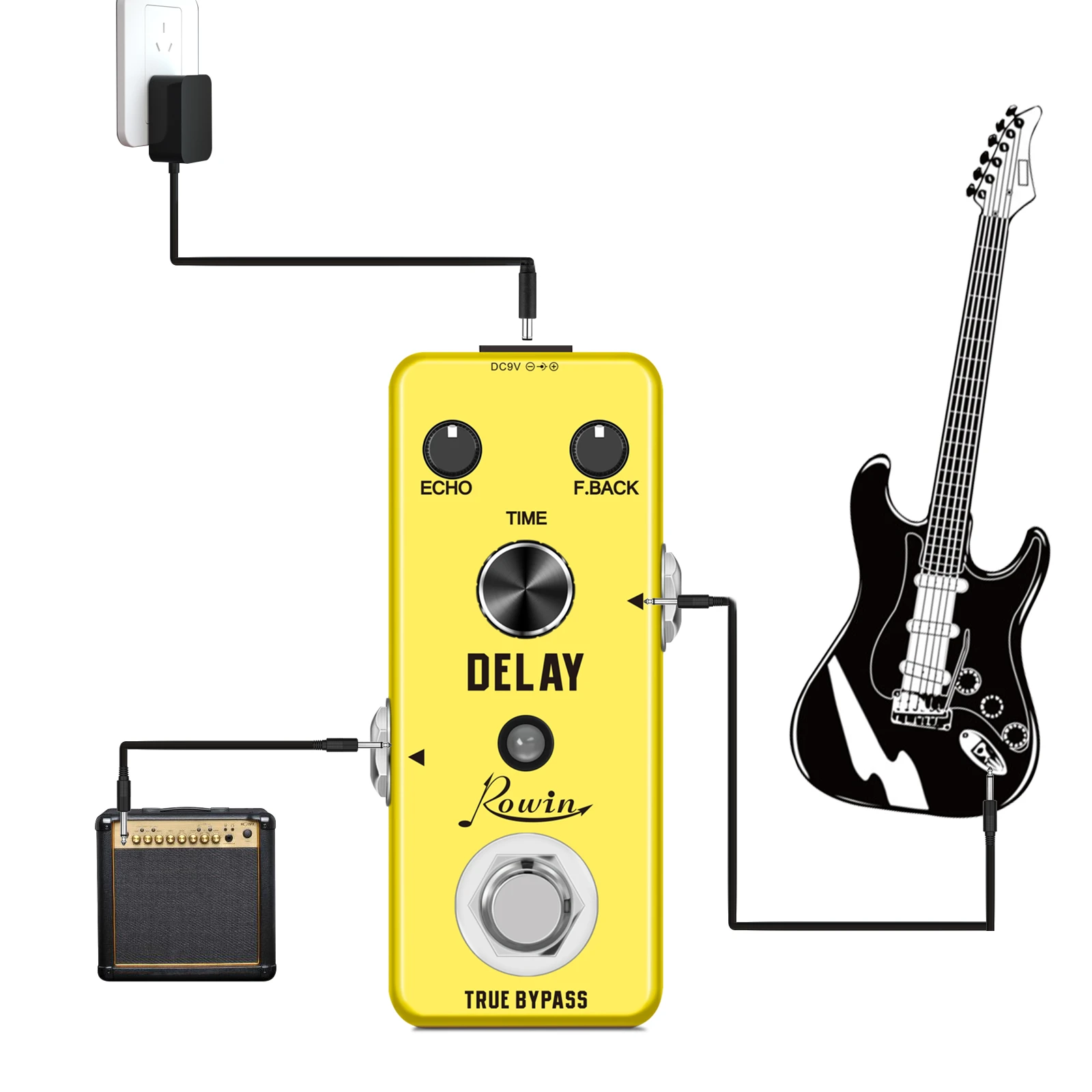 Pedal de efecto de retardo analógico para guitarra, carcasa de Metal completa para guitarra eléctrica en Ghet Music Store.|Accesorios y piezas eléctricos| - AliExpress