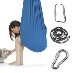 Hamac balançoire en coton pour enfants, pour autisme, tdah, ajout de thérapie, sensoriel, paquet élastique, siège stable, balançoire 