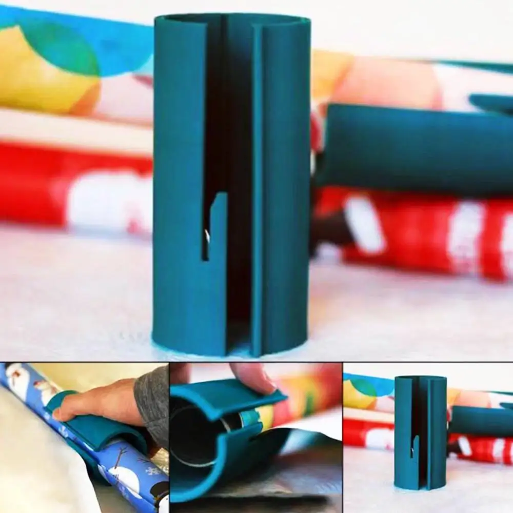 Резак для оберточной бумаги, раздвижные ножницы, безопасная оберточная бумага, рулон, резец, Рождественский инструмент для резки бумаги, подарок