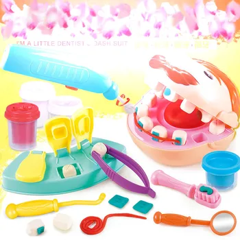 

Kinderen Kleur Modder Kleine Tandarts Plasticine Tand Extractie Zacht En Niet-irriterend Klei Mold Tool Set Kinderen Speelgoed