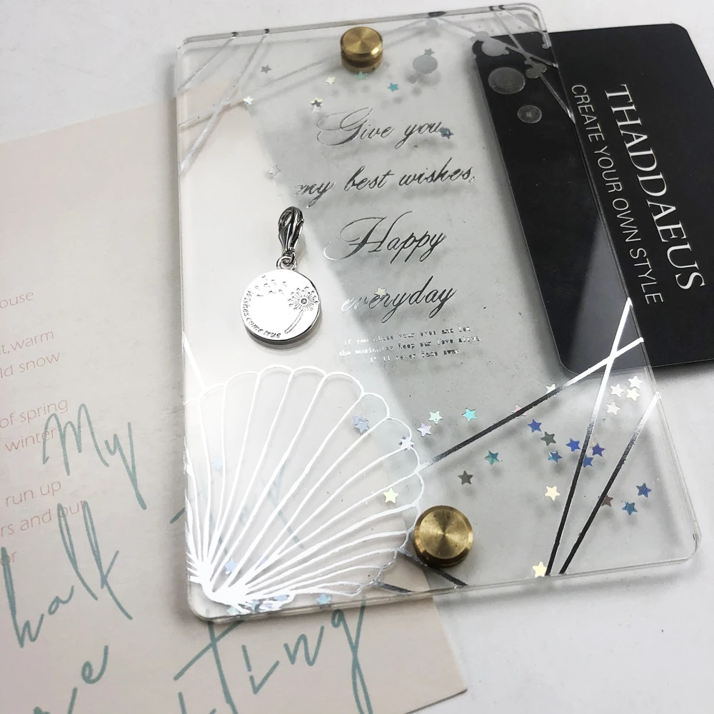 Dandelion Wish сбыться Шарм Подвески для Для женщин Lucky DIY 925 Серебряные ювелирные изделия браслет шарма Цепочки и ожерелья телефона брелок кулон