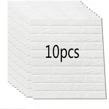 10 шт. 3D наклейки на кирпичную стену, для гостиной, водонепроницаемые, из пены, для спальни, DIY, самоклеющиеся обои, искусство 70*77 см, настенные наклейки для дома