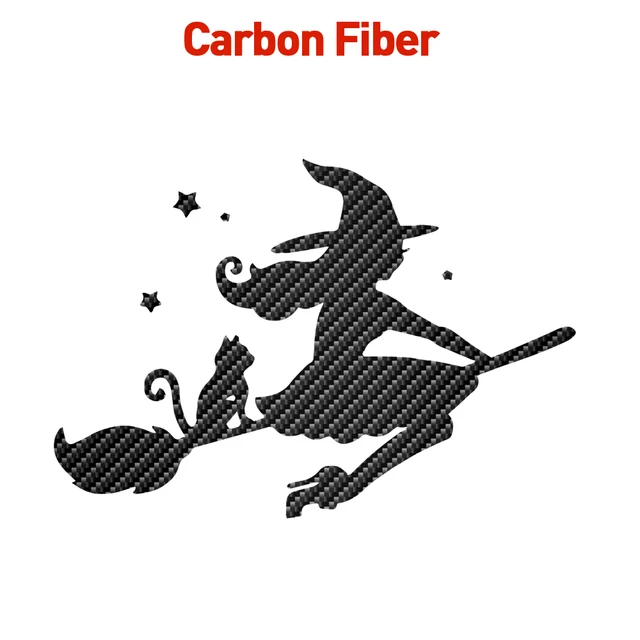 Creative Witch Car Decal Waterproof Self-Adhesive Removable Car Sticker Scratch Cover Decal Auto Decoration Carbon Fiber