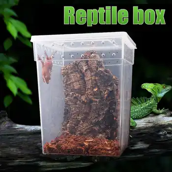 

Transparent Plastic Box Insect Reptile Lizard Cage Breeding Cage Feeding Tub Turtle Tank Reptile Feeding Hatching Container
