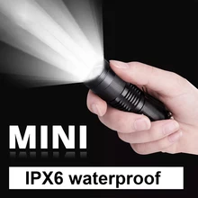 

Rechargeable LED Mini Fashlight 100000Lumen IPX6 Waterproof Telescopic Zoom Super Bright Torch Light Use 14500 or AA Batteries