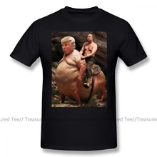 Camiseta de Putín Riding Trump camiseta de manga corta Linda camiseta impresa verano 100 por ciento algodón hombres camiseta de talla grande(China)