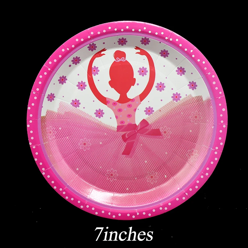 50pcs/lot Dancing Girl theme party tableware Dancing Girl theme disposable plates cups straws Dancing Girl napkins plates straws
