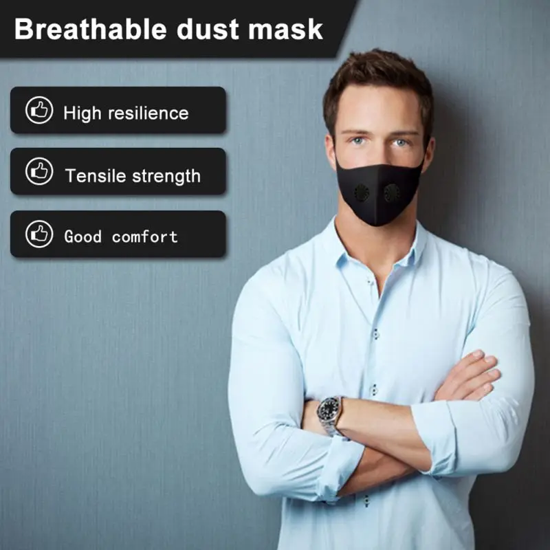 

Black Valve Mask Filter Pad Face Mask Good Performance Durable Breathable Reusable 3d Mesh Flter Mask