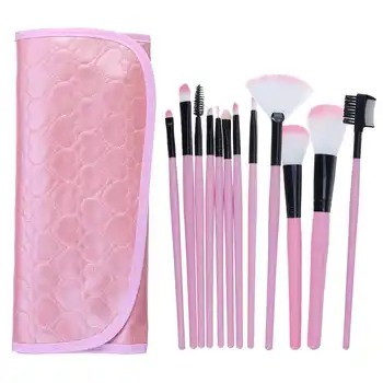

12PCS Makeup Brushes with Storage Bag Professional Natural Make Up Brushes Set Foundation Eyes Blending Beauty Cosmetic Brushes