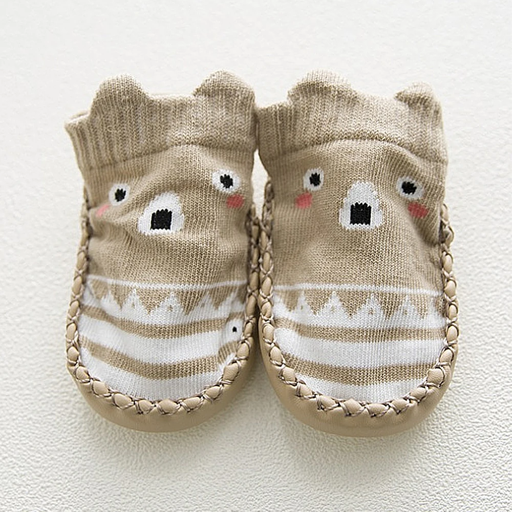 Милые хлопковые носки для новорожденных с животными, подарок для маленьких девочек и мальчиков, Нескользящие с резиновой подошвой, для детей, для мальчиков и девочек - Цвет: 4