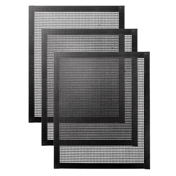 

Barbecue Grill Mat Set of 3 Cooking Grill Mat Mesh Anti-Adhesive Reutilisable Plate Cooking Sheets Baking Mesh Mat Gas Carbon BB